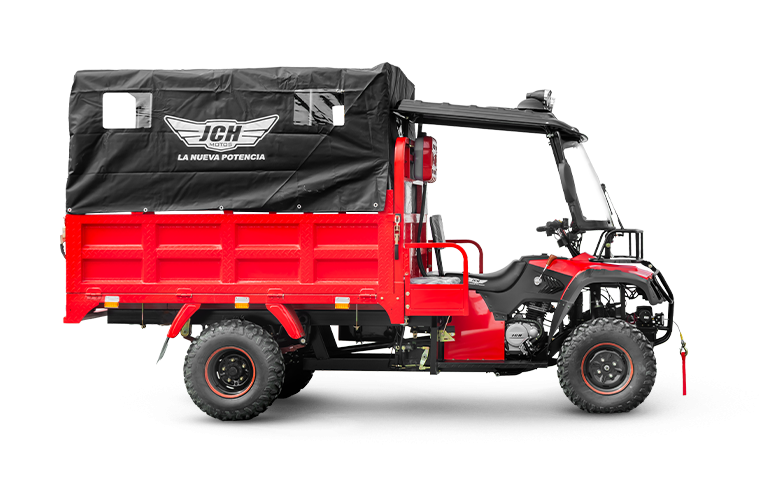 Moto carguero POWER ATV 350 color rojo