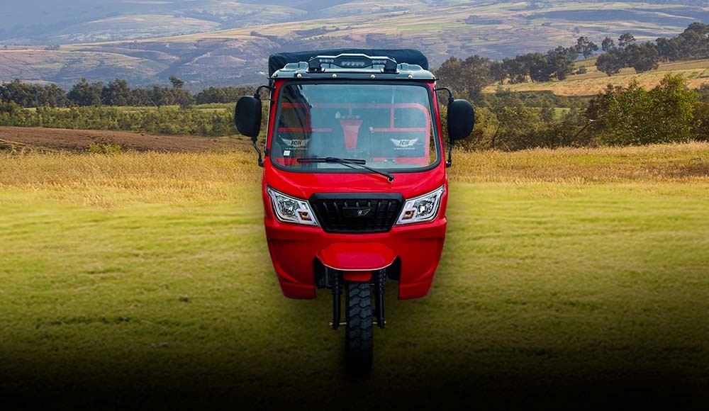 Moto carguero JCH 350 XL parte frontal