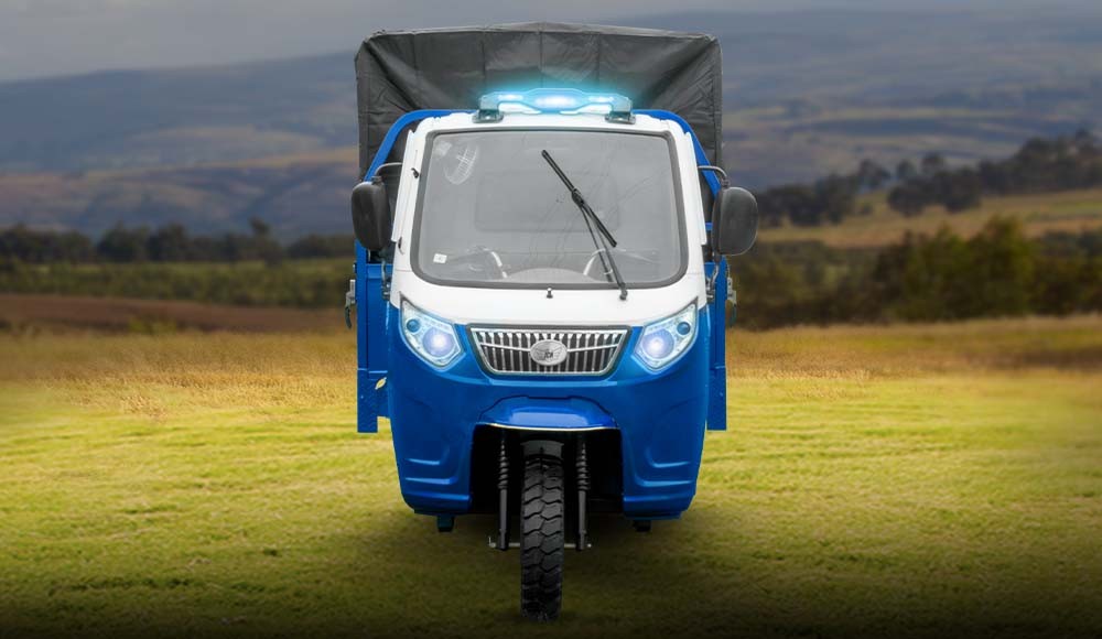 Parte trasera de Moto carguero JCH 300D